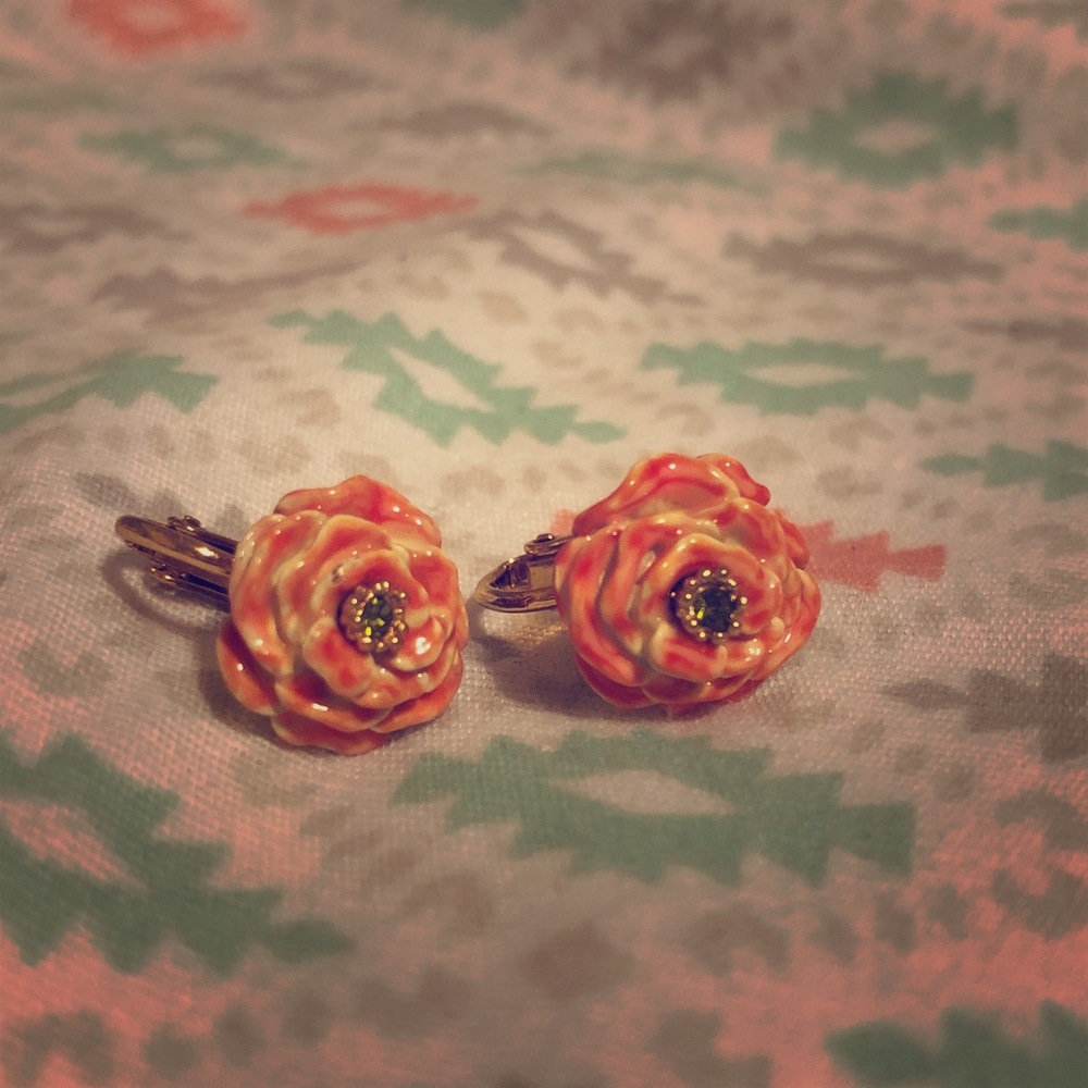 Les Nereides Flower Ear Clips